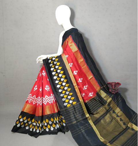 PGMRIDSS4S17TFCD24- Ikat silk saree