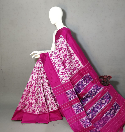 PGMRIDSS4S24BXDC13- Ikat silk saree