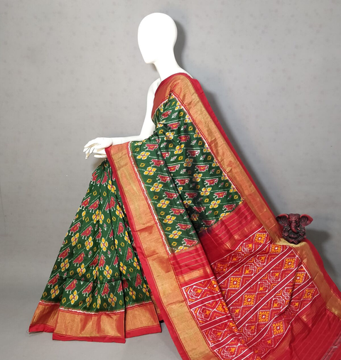 PGMRIDSS4S24BXDC24- Ikat silk saree