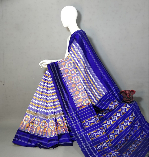 PGMRIDSS4O01BICC19- Ikat silk saree