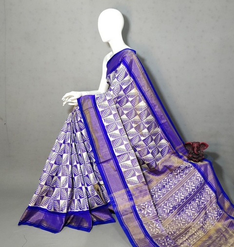 PGMRFTHS4S30NTCD03- Full tissue Ikat silk saree