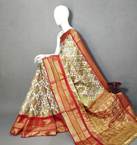 PGMRFTHS4S30NTCD12- Full tissue Ikat silk saree