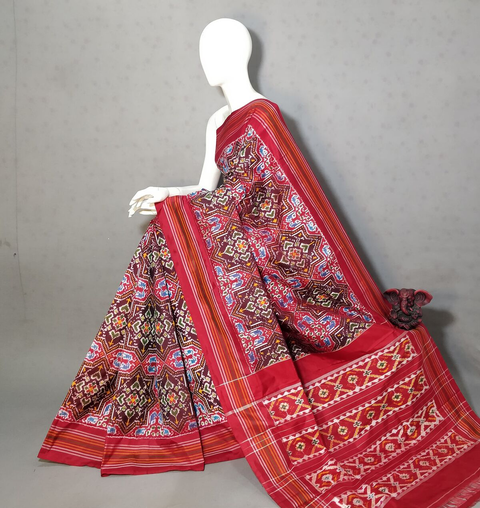 PGMRIDSS4O22NICD37- Ikat silk saree