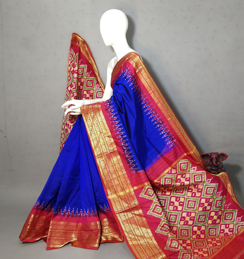 PGMRIDSS4S24BXDC47- Ikat silk saree