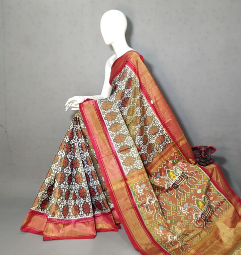 PGMRFTHS4S30NTCD11- Full tissue Ikat silk saree