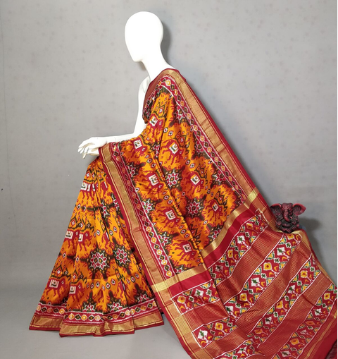 PGMRIDSS4O21CNCC06- Ikat silk saree