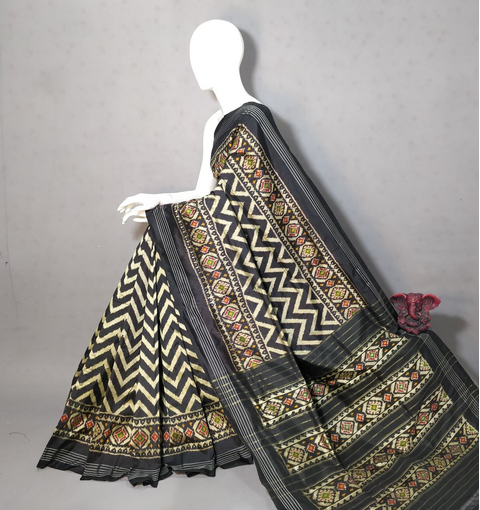 PGMRIDSS4S24BXDC41- Ikat silk saree