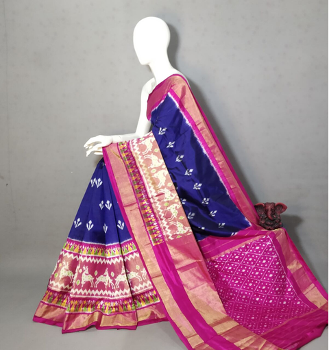 PGMRIDSS4S17TFCD38- Ikat silk saree