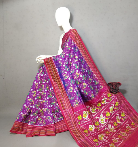 PGMRIDSS4S20NICD27- Ikat silk saree