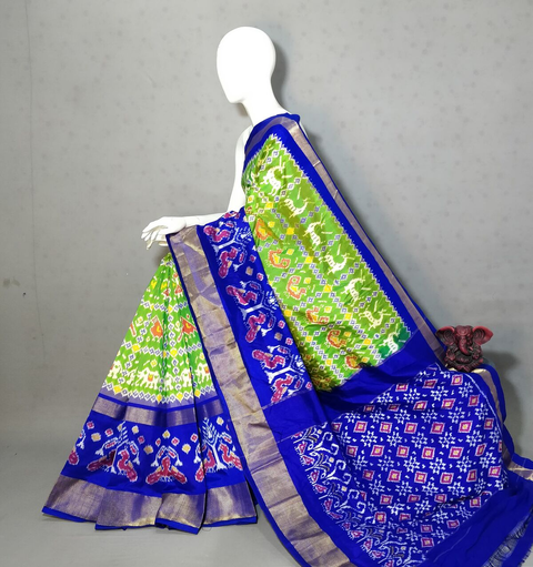 PGMRIDSS4O27BBCC37- Ikat silk saree