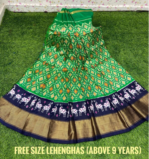 PSDHFSLG4V01SIDC06- Free Size Ikat Silk Lehenga