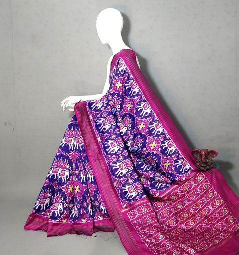 PGMRIDSS4D03EDDC01- Ikat silk saree