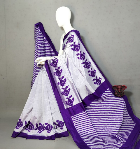 PGMRIDSS4D18BIDC13- Ikat silk saree