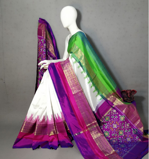 PGMRIDSS4S24BXDC14- Ikat silk saree