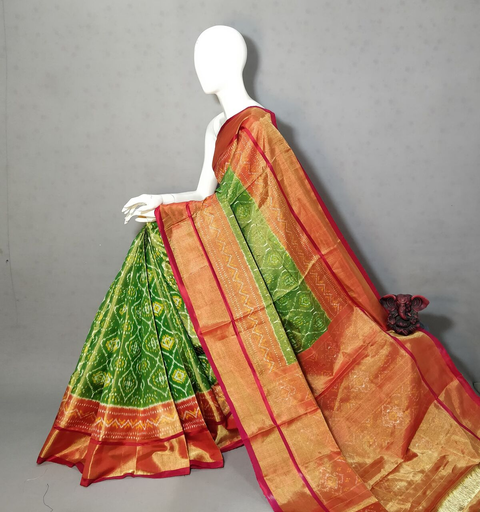 PGMRFTHS4S30NTCD04- Full tissue Ikat silk saree