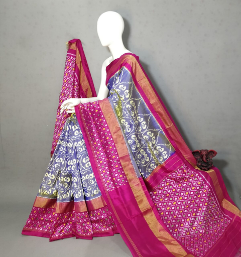 PGMRIDSS4S30TFCC05- Ikat silk saree