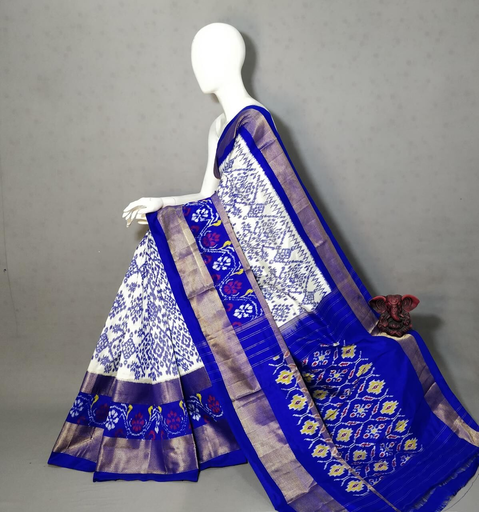 PGMRIDSS4O27BBCC21- Ikat silk saree