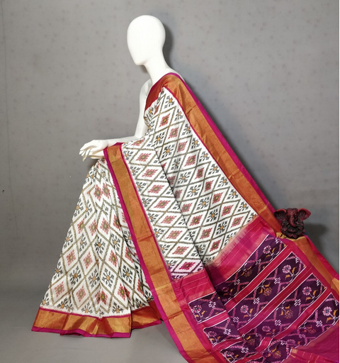 PGMRIDSS5J09BICC28- Ikat silk saree