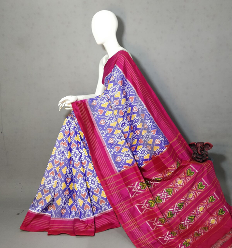 PGMRIDSS4S24BXDC34- Ikat silk saree