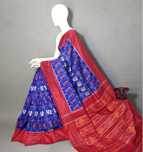 PGMRIDSS4S24BXDC40- Ikat silk saree