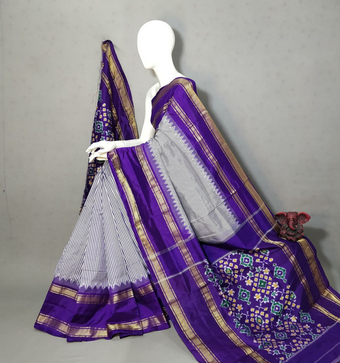 PGMRIDSS4S30TFCC22- Ikat silk saree