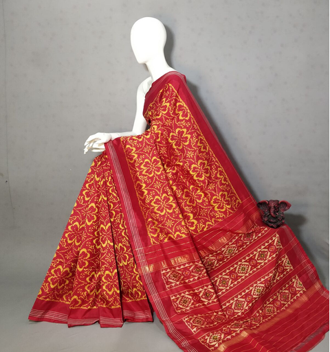 PGMRIDSS4O22NICD13- Ikat silk saree