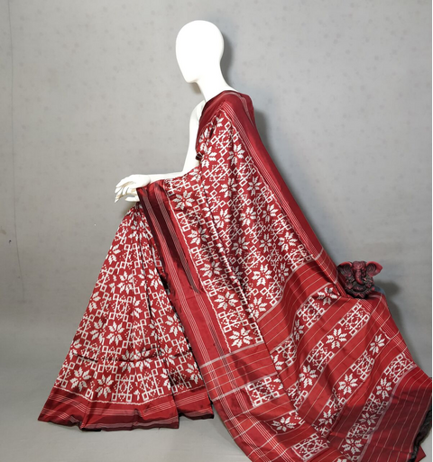 PGMRIDSS4V26BXDC01- Ikat silk saree