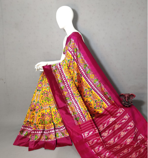 PGMRIDSS4D03EDDC04- Ikat silk saree