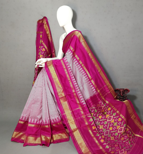 PGMRIDSS4O15TSDD40- Ikat silk saree