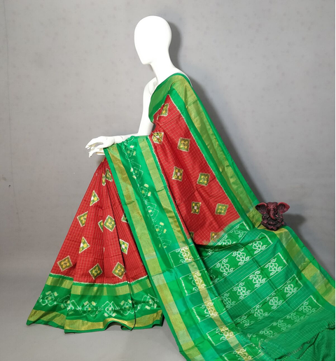 PGMRIDSS4S17TFCD08- Ikat silk saree