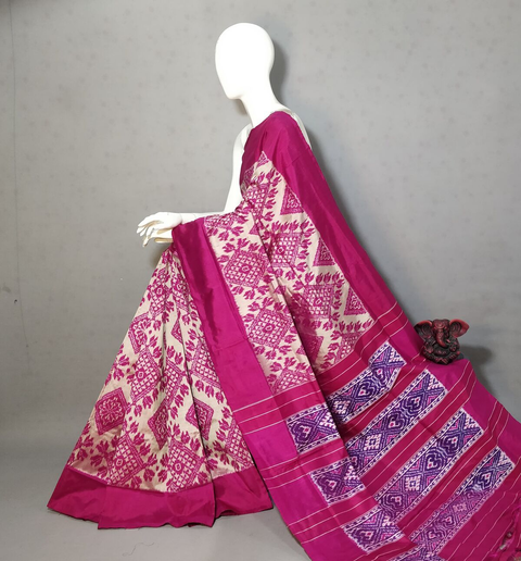 PGMRIDSS4S20NICD30- Ikat silk saree