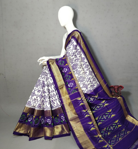 PGMRIDSS4S21BBCC07- Ikat silk saree