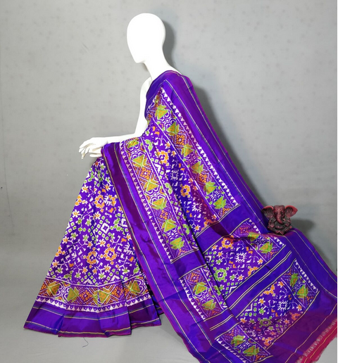 PGMRIDSS4V26BXDC09- Ikat silk saree