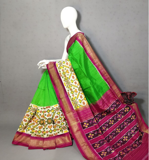 PGMRIDSS4O15TSDD44- Ikat silk saree