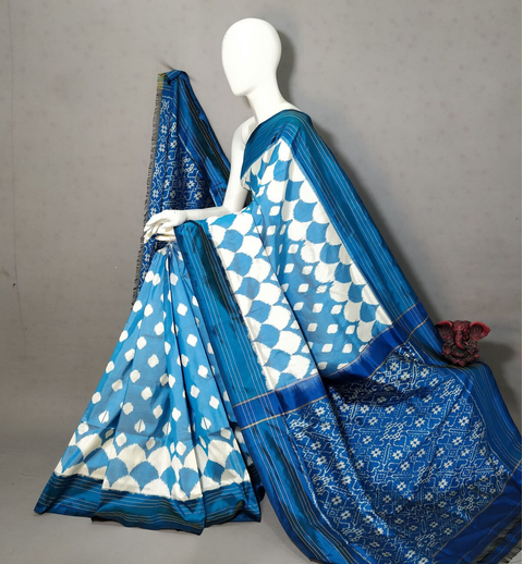 PGMRIDSS4S30TFCC42- Ikat silk saree