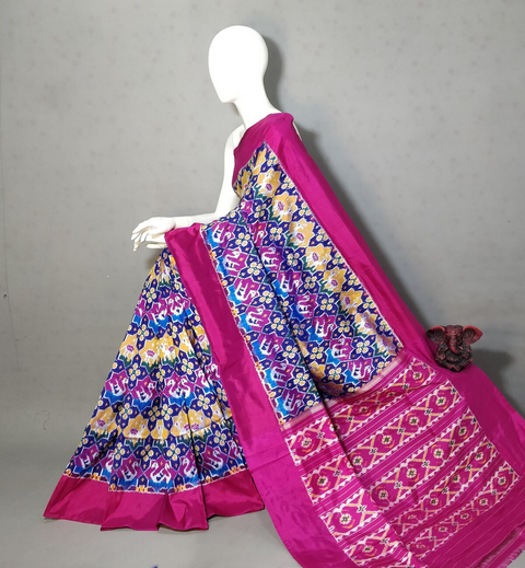 PGMRIDSS4S24BXDC27- Ikat silk saree