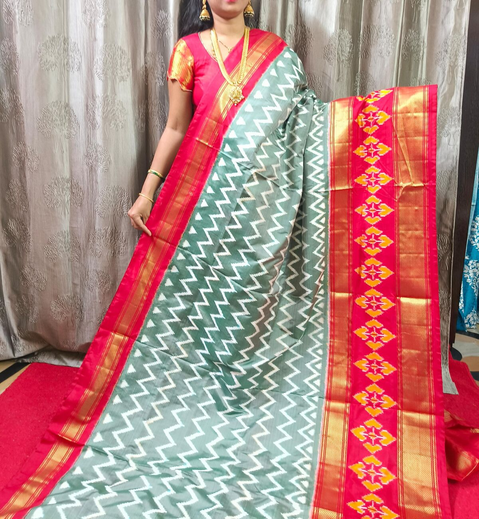 PGMRIDSS4S29BBDC37- Ikat silk saree