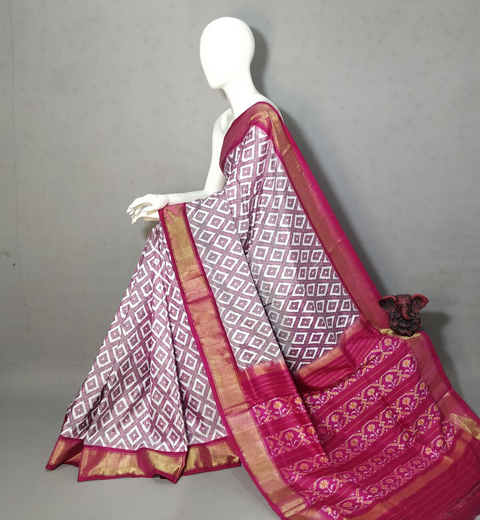 PGMRIDSS4S17TFCD11- Ikat silk saree