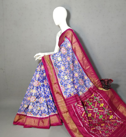 PGMRIDSS4S17TFCD31- Ikat silk saree