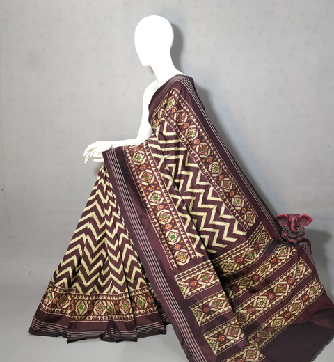 PGMRIDSS4S24BXDC39- Ikat silk saree