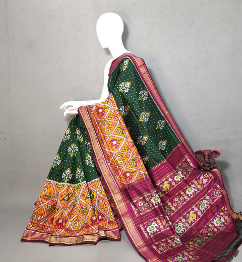 PGMRIDSS4O22NICD26- Ikat silk saree