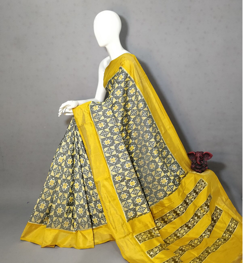 PGMRIDSS4V05BICC27- Ikat silk saree