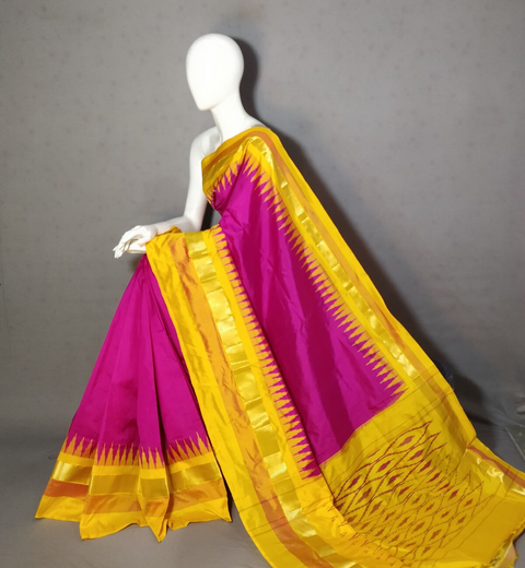 PRKSILWS4V27XEDC37- light weight Ikat silk saree