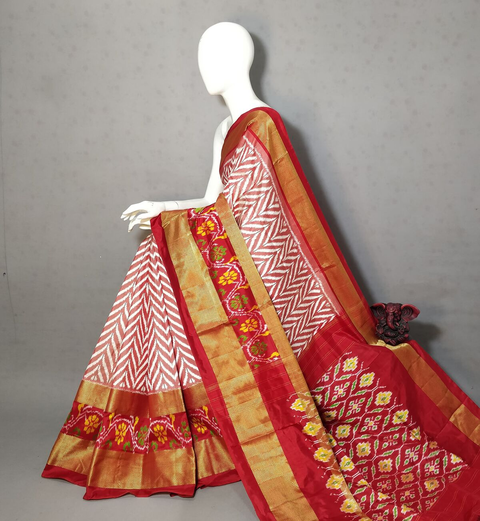 PGMRIDSS4S21BBCC35- Ikat silk saree