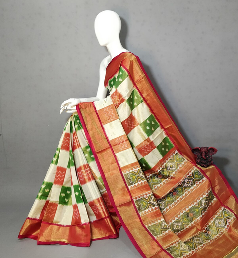 PGMRFTHS4S30NTCD14- Full tissue Ikat silk saree