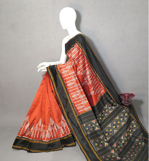 PGMRIDSS4O08BICC17- Ikat silk saree