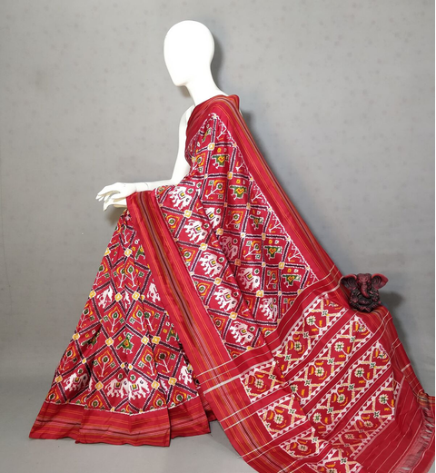 PGMRIDSS4O22NICD32- Ikat silk saree