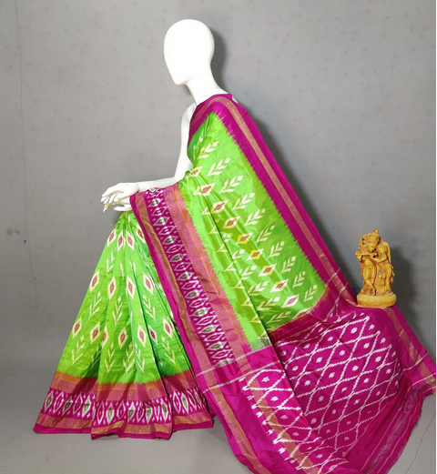 PRKSILWS4V27XEDC50- light weight Ikat silk saree