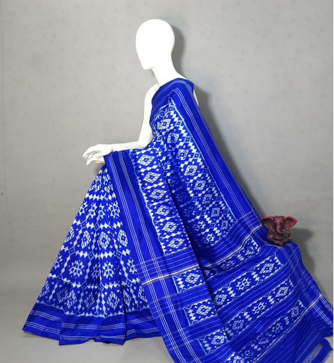 PGMRIDSS4S17TFCD33- Ikat silk saree