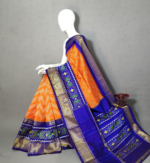 PGMRIDSS4S21BBCC30- Ikat silk saree